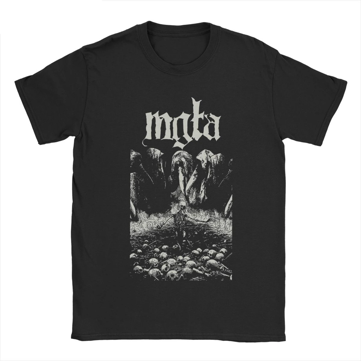 

Men Women T-Shirt Mgla Music Novelty 100% Cotton Tee Shirt Short Sleeve Balck Metal T Shirts Crewneck Tops Summer