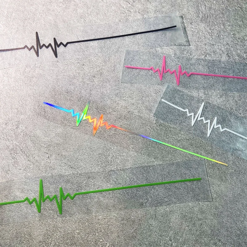 2PCS Heartbeat Trackpad สติ๊กเกอร์ติดมอเตอร์ไซค์กันน้ําสําหรับถังน้ํามันเชื้อเพลิงรถมอเตอร์ไซด์แผงด้านข้างสกู๊ตเตอร์ไฟฟ้าไวนิล Decals Decors