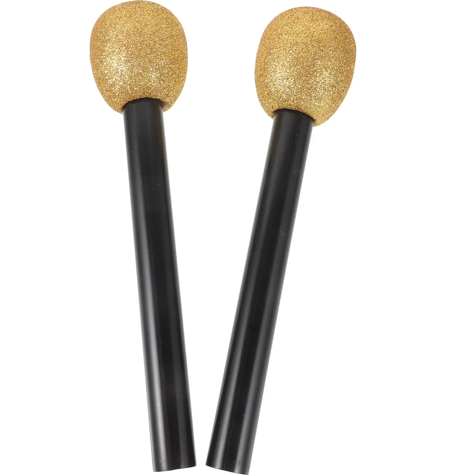 

2 Pcs Simulated Powder Microphone Toys Props for Kids Flash Sparkly Pretend Foam Man Microphones