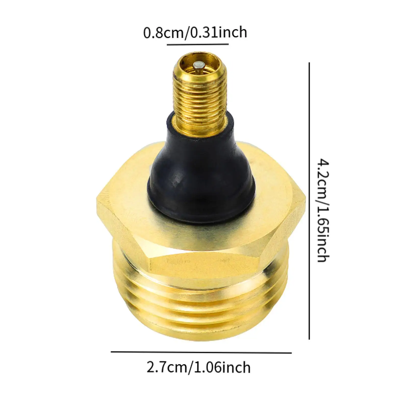 4 قطع من قابس نفخ النحاس RV سهل التركيب لمقطورات السفر والقوارب