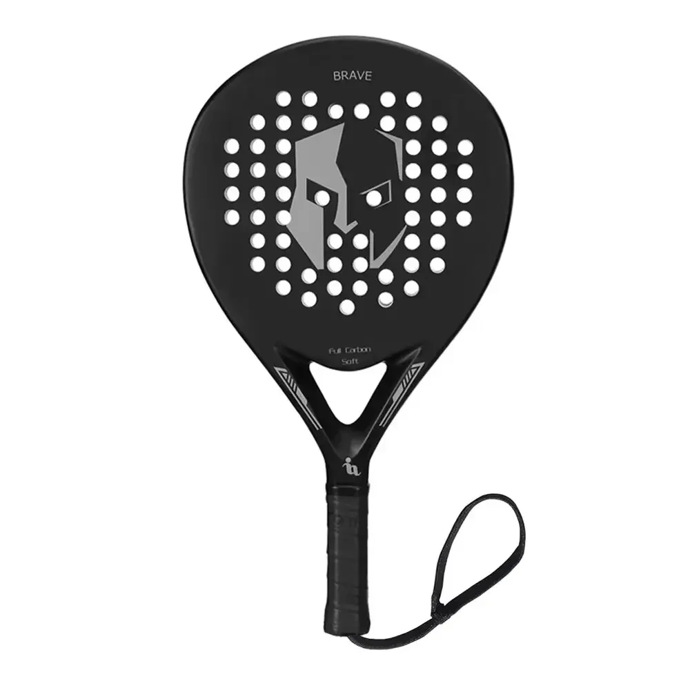 38mm Padel Racket Carbon Fibre Surface with EVA Memory Elasticity Foam Core Tennis Racquet Paddle Shaped Sports Goods