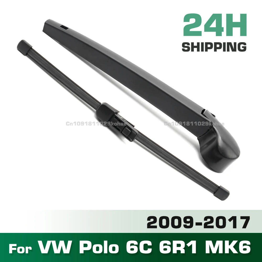 

GREATROAD Wiper Rear Wiper Blade & Arm Set Kit For VW Polo 6C 6R1 MK6 2009 - 2017 Windshield Windscreen Window Brush