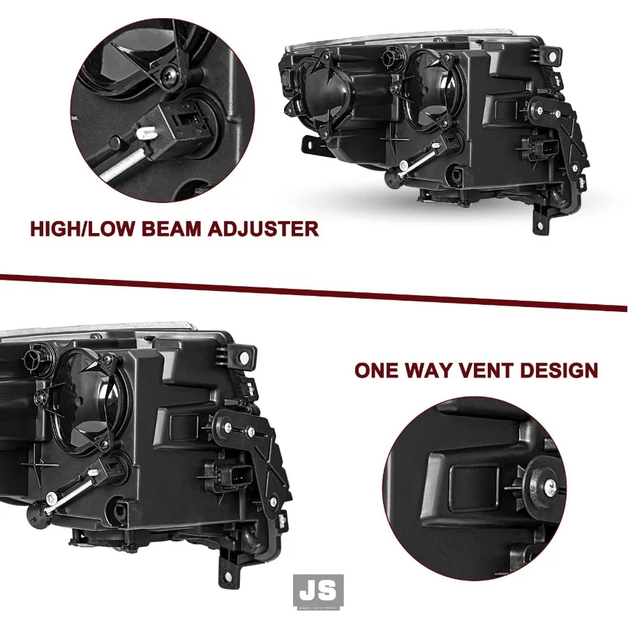 مجموعة مصابيح أمامية لجهاز العرض بديلة لـ 20082014 كاديلاك CTS 2Door كوبيه سيدان عربة سوداء للسائق والراكب الجانبي الكل