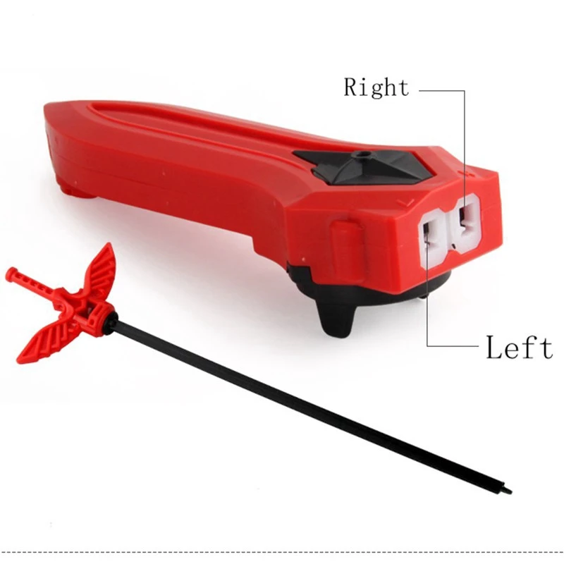 Sword Launcher Two-way Rotation Bey Launcher Pull Ripcord Launcher Grip Starter without Spinning Top Kids Toys for Boys Gift