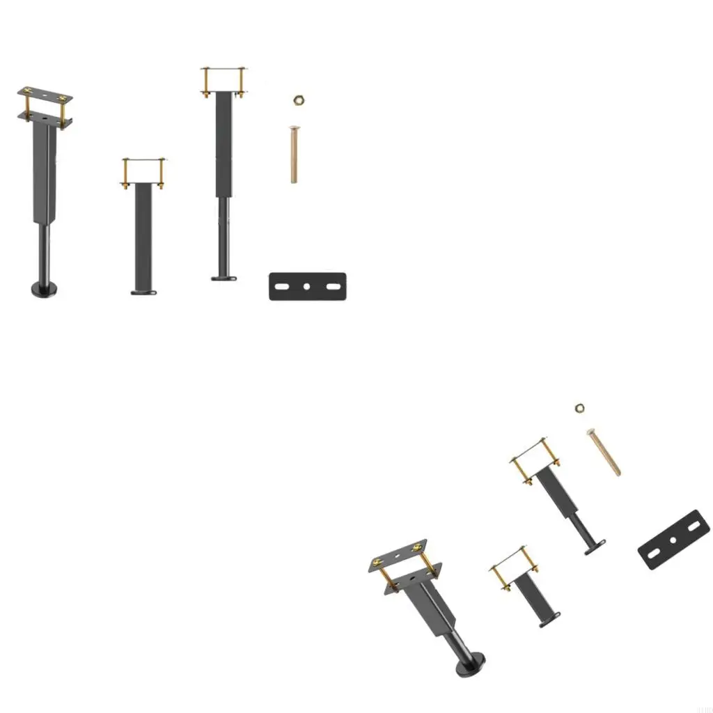 4 قطع من أرجل دعم الأثاث القابلة للتعديل، تصميم فولاذي قوي، تركيب سريع، قاعدة لتقليل الضوضاء للطاولات والمكاتب #1