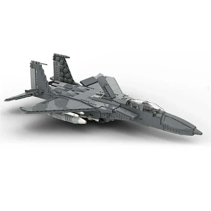 Moc cegły budowlane Model wojskowy F-15E Strike Eagle Fighter technologia modułowe klocki prezenty zabawki dla dzieci zestawy DIY montaż