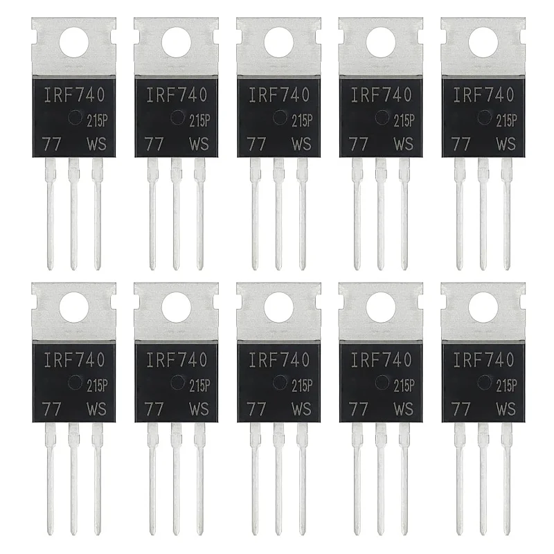 

IRF740 IRF740N IRF740PBF 740 MOSFET Transistors 400V 10A N-Channel MOSFETS Transistor 400 Volt 10 Amp TO-220 Pack of 10