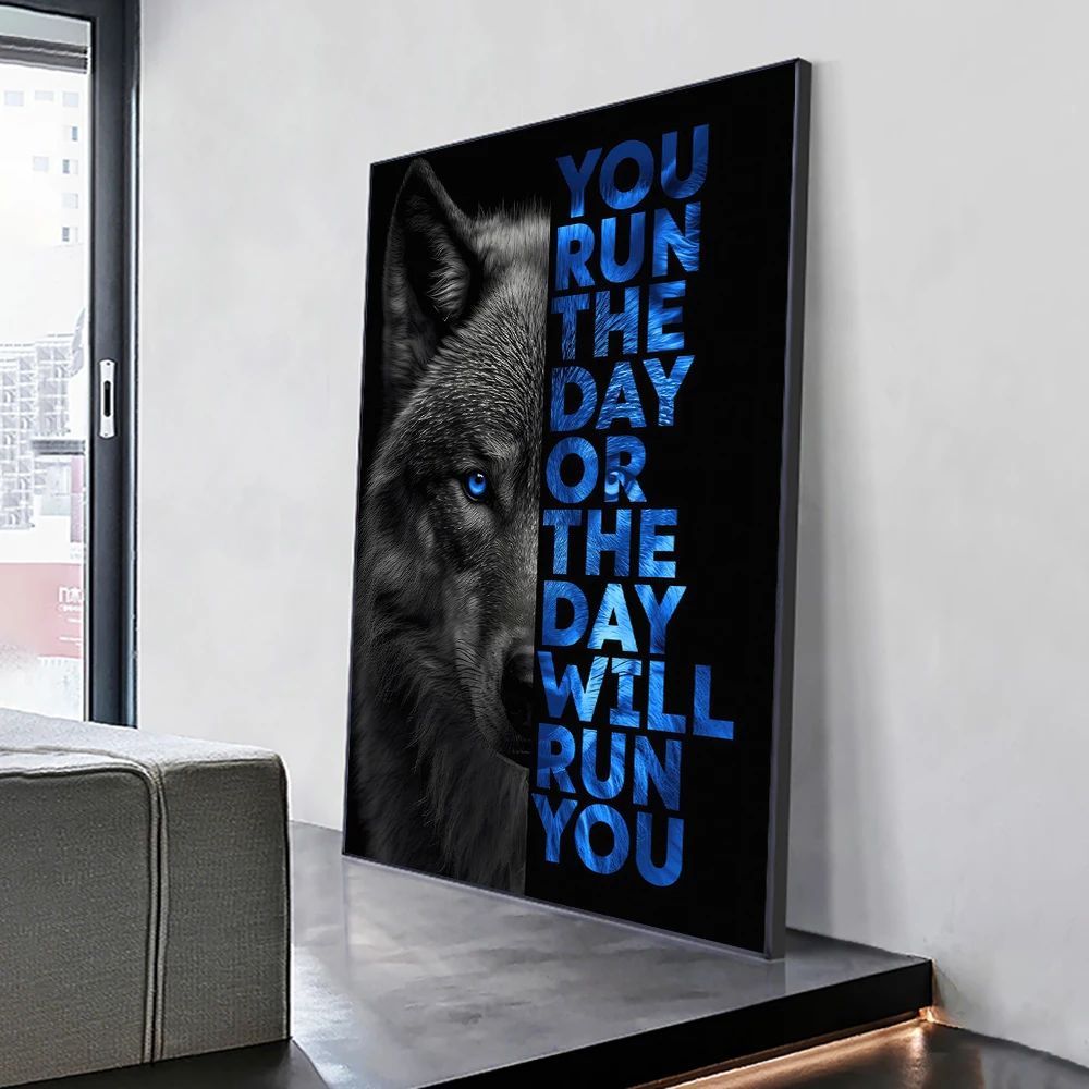 Home Decor Quotes On Wall - Lukisan Kanvas Singa Liar, Kutipan Motivasi,