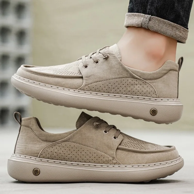 New Retro Male Sneaker Breathable Thick Sole Non Slip Casual Walking Shoes for Man Wear Resistant Outdoor Comfortable Man Shoes