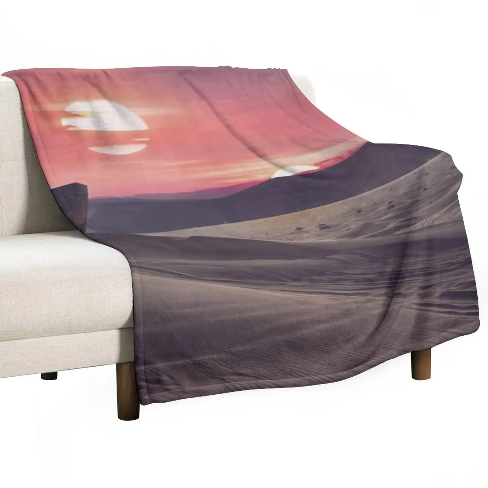 

Desert Planet Throw Blanket Camping Fluffy Softs Luxury Designer Blankets