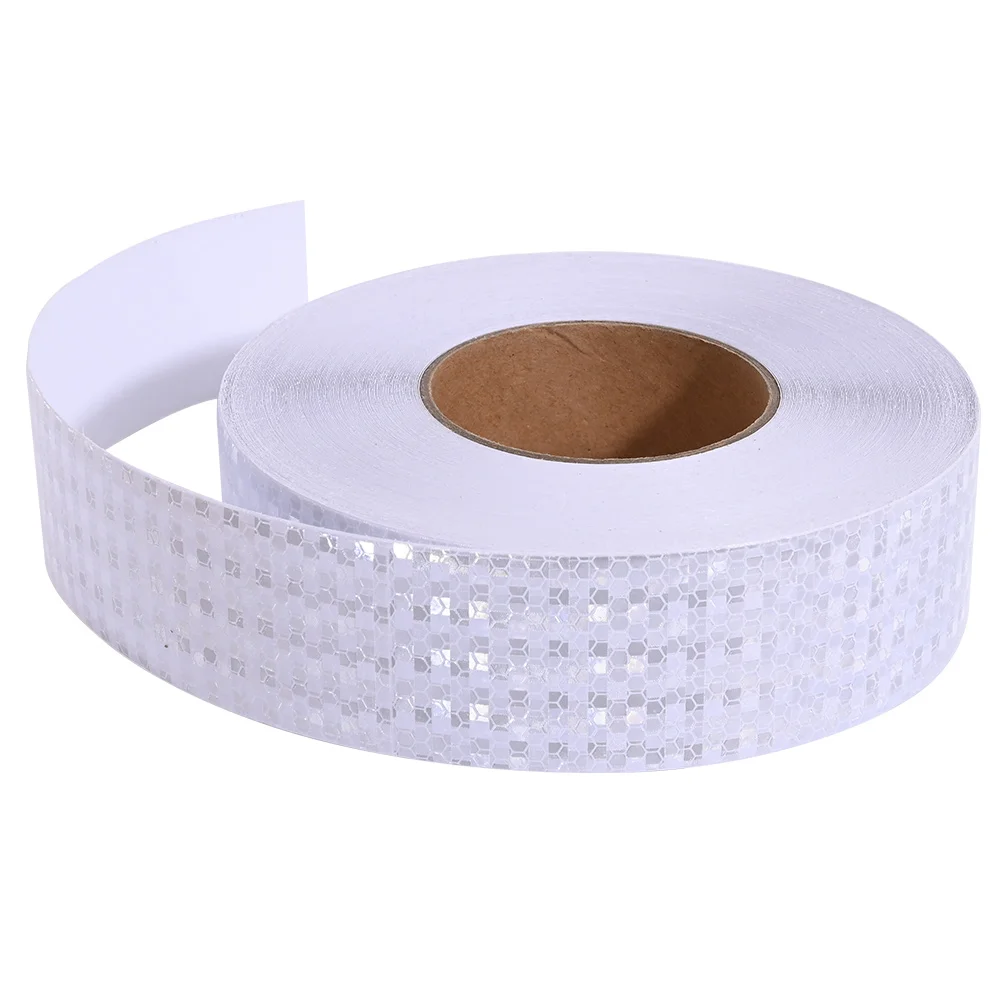 

5cm*25m Reflective Bicycle Tape White Waterproof Self-Adhesive Warning Caution Conspicuity Reflector Stickers For Car Motorcycle