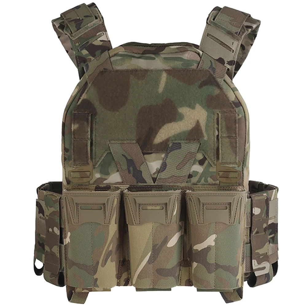 

Agilit Sub-Zero Style Plate Carrier Airsoft Hunting Tactical Vest with MultiCaliber 9MM 6Pcs Long Mag/5.56 Triple Magazine Pouch