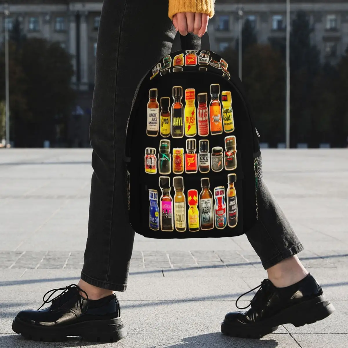 Poppers Bottles Gay Rush Jungle Juice Amyl Inhaler Backpack Hot Sale Daypack Large Capacity BookBag Shoulder Bags School Bag view 4
