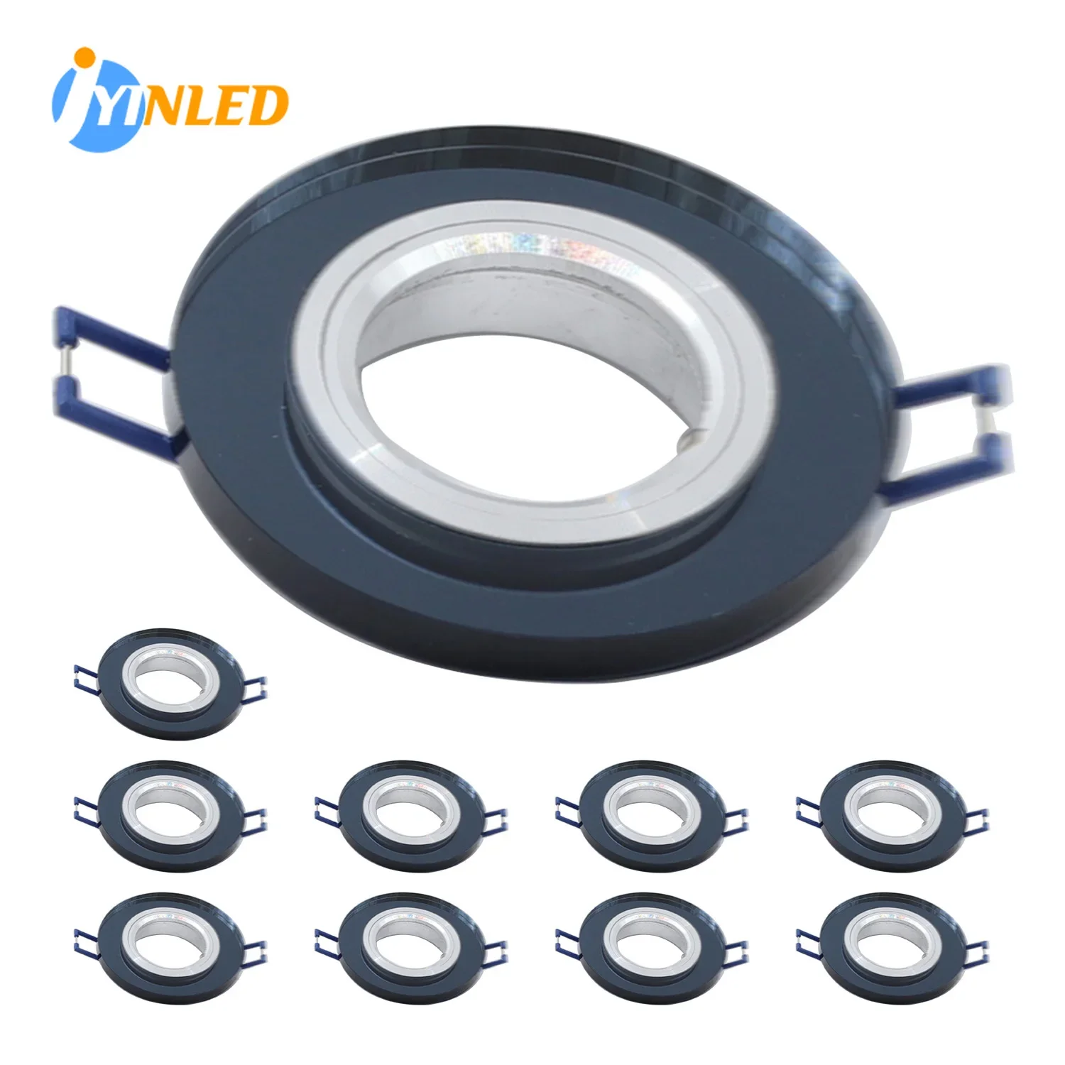 

Black Glass Kit Embedded Spotlight 2/4/6/10PCS Modern LED Spotlights Household GU10 MR16 Single-headed Recessed Ceiling Light