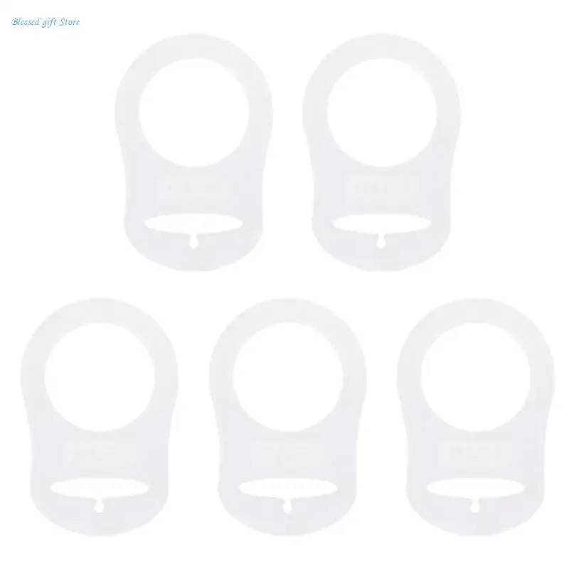 5pcs Baby Pacifier Holder Adapter Rings Silicone Mam Pacifier Clips Nipple