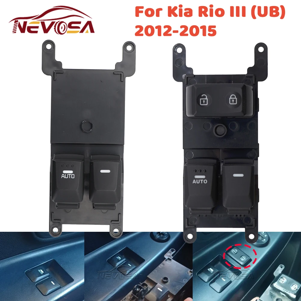 

LHD для Kia Rio UB III 2012 2013 2014 2015, электрический переключатель управления стеклоподъемником 93570-1W046 93570-1W000, левый водитель