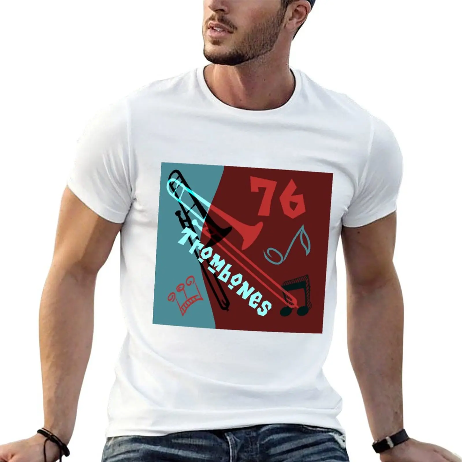 

shirts man t 76 oversize anime plain t shirt Trombones T-Shirt