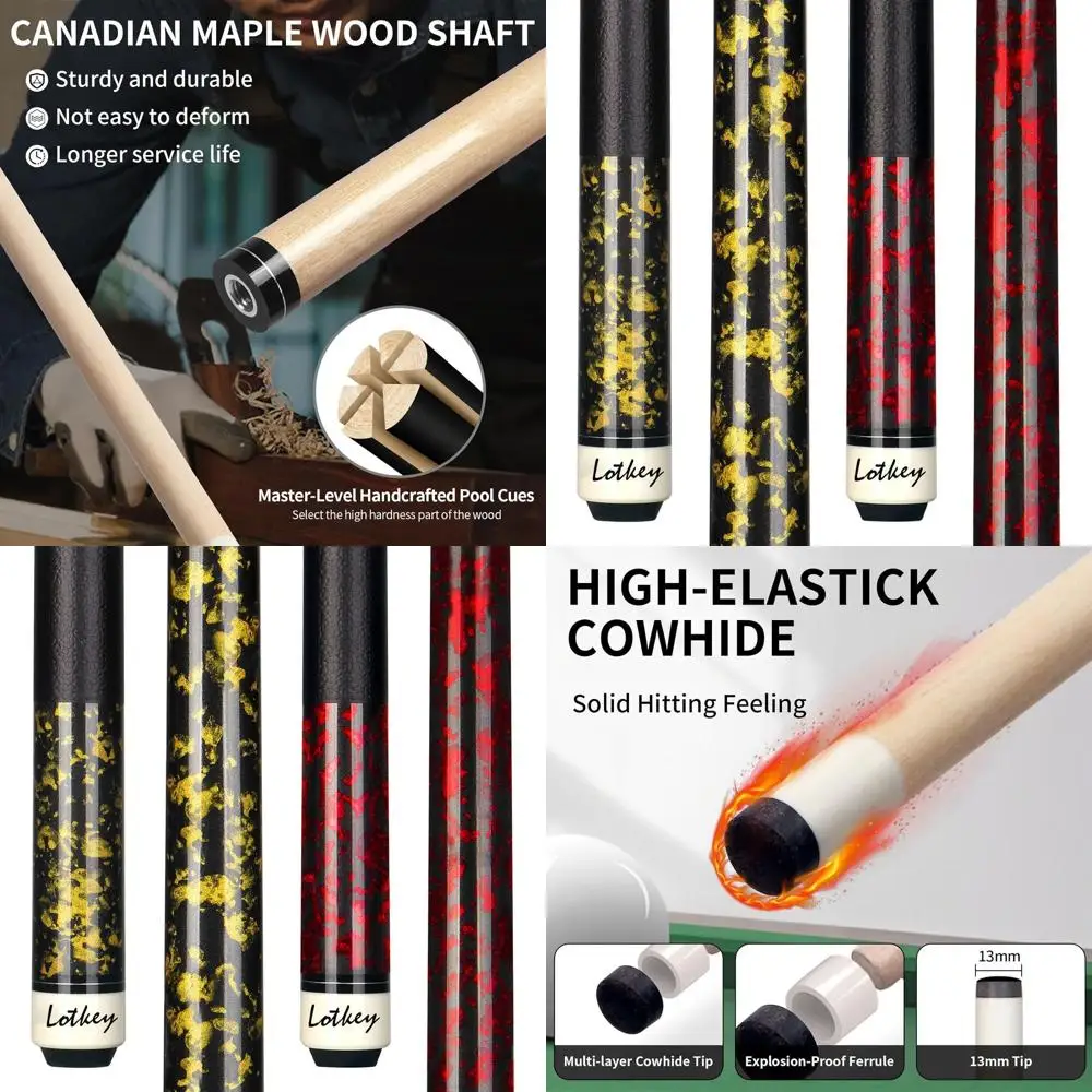 

Профессиональный набор бильярдных киев 58 дюймов для 1-4 игроков, идеально подходит для домашнего бара и бильярда