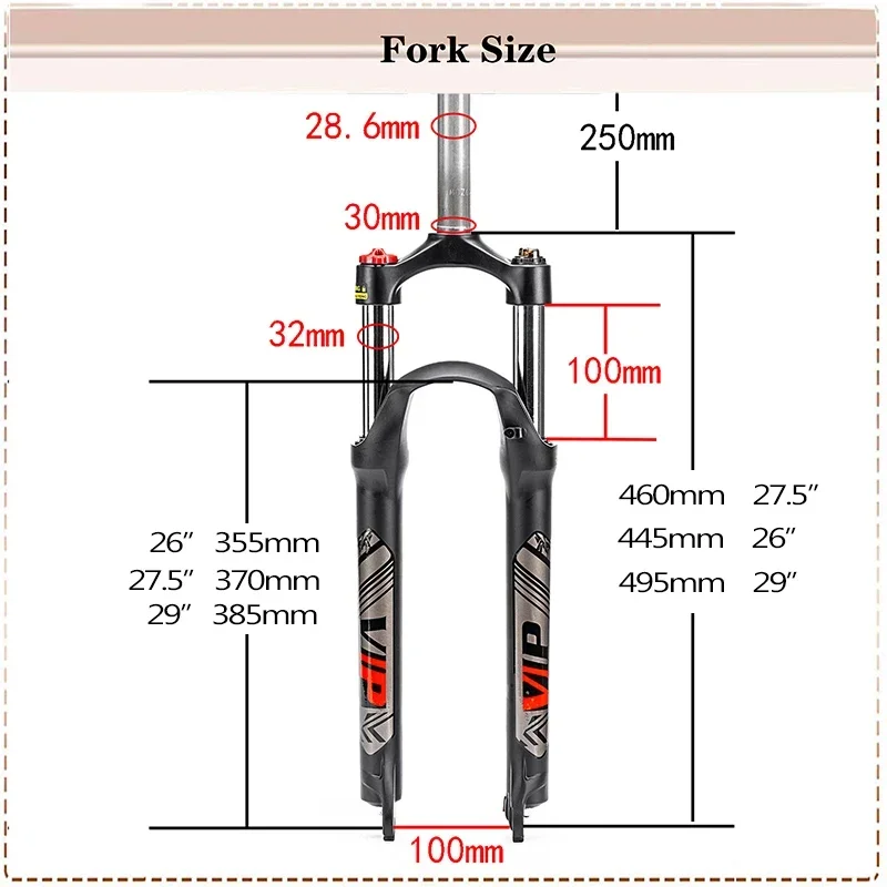 BUCKLOS 20 MTB Suspension Fork 26 27.5 29 Inch Bicycle Fork Quick Release Straight Bike Front Fork Steering 28.6mm Cycling Parts