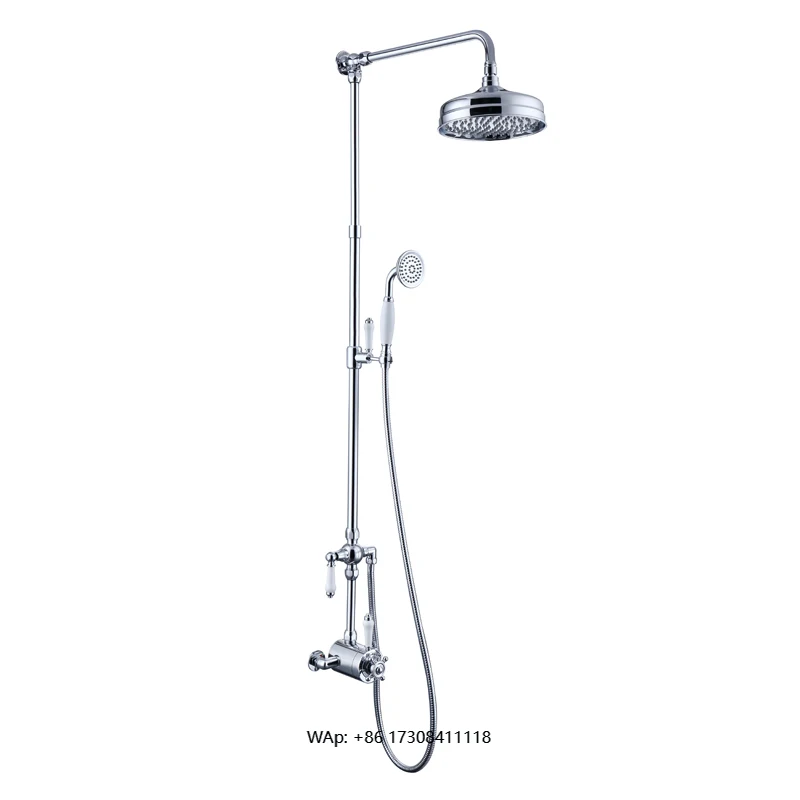 

Лучший настенный латунный душевой набор для всего тела, термостатический смеситель для душевой панели для ванны