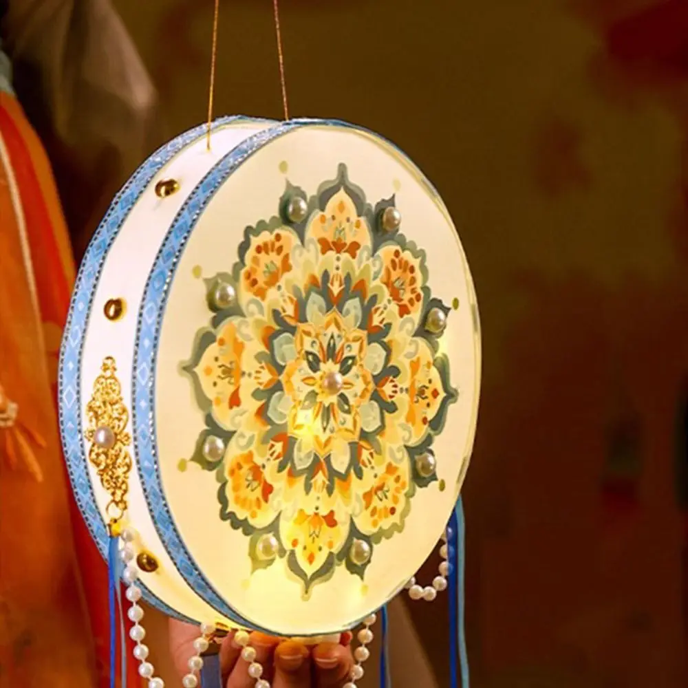 Intangible Cultural DIY Mid-Autumn Festival Lantern Manual Handmade Hand -held Luminous Lantern Chinese Style 3D