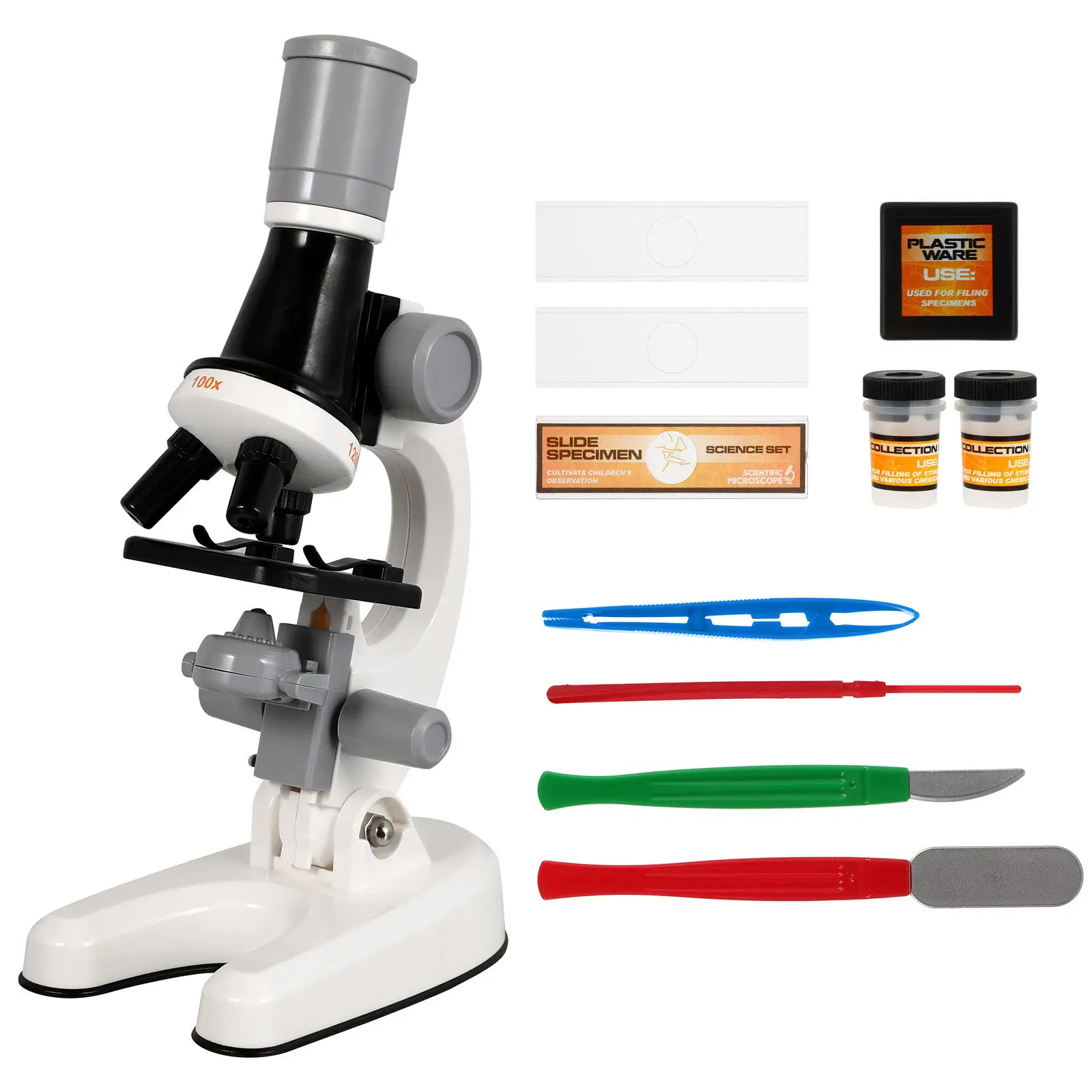 1Set Simple Biological Microscope Student Educational Science Tool for Kids Early Education Observation Accessory Cultivating
