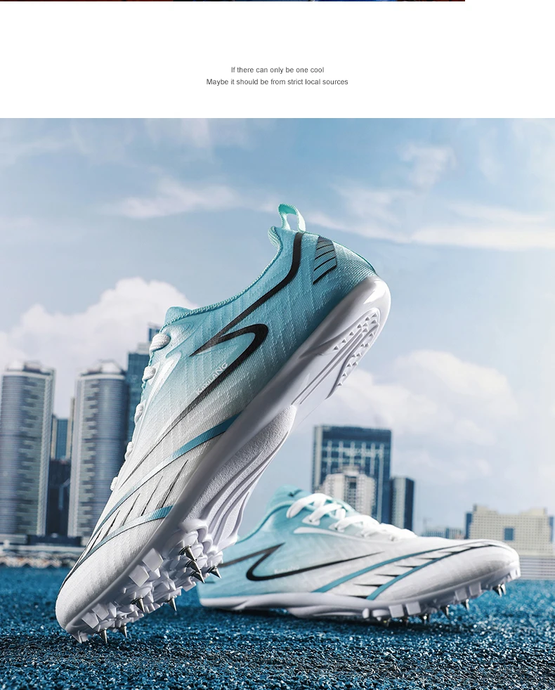 Men Track Spike Soft Professional Athletic Long Jump Running Field Sprint Shoes Light Weight Non Slip Nails Race Racing Match