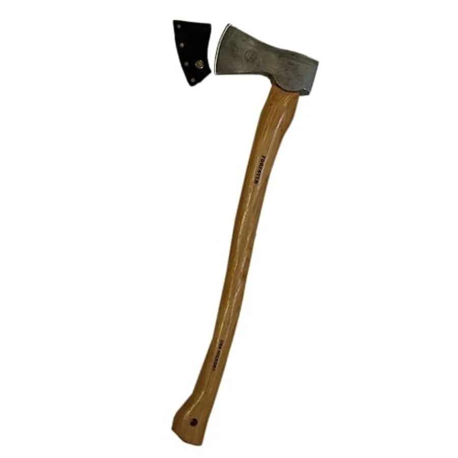 

Топор Woodman 24 дюйма для рубки дров с ножнами - Многофункциональный топор с рукояткой из гикори для колки и рубки древесины - Ручная ковка