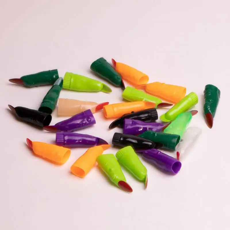 Simulation Fake Finger Halloween Party Deocration Witch Fake Nail Halloween Finger Covers Zombie False Fingers 20pc/lot