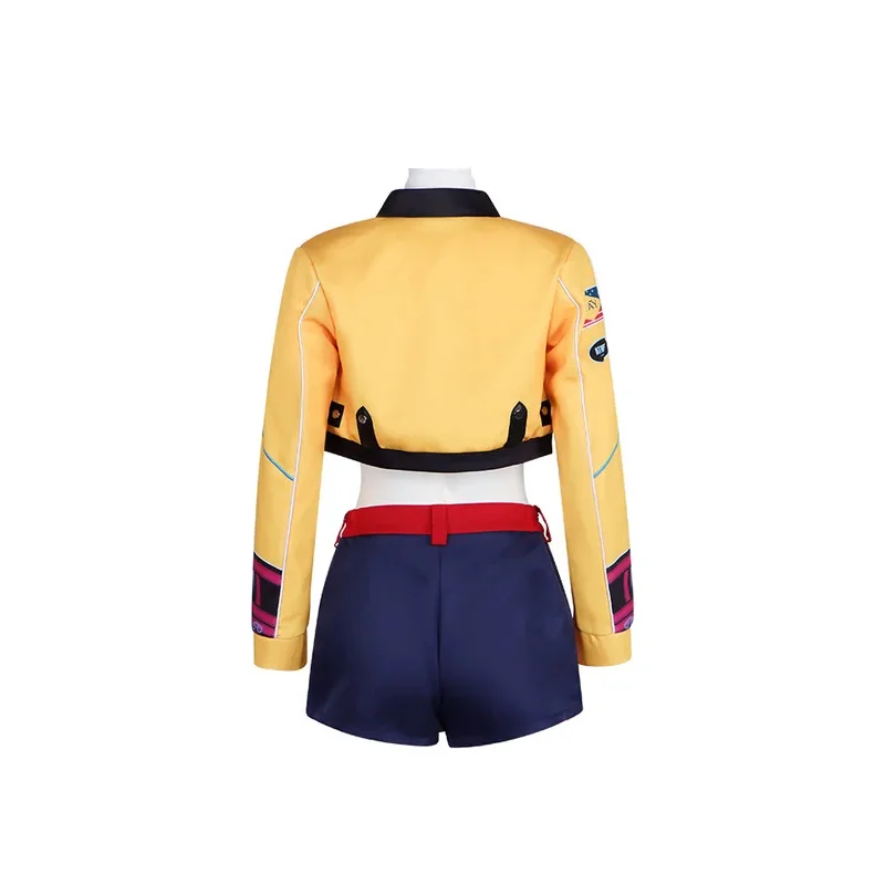 

ff34Anime Zoey Mira Rumi Cosplay Costume KPop Demon Hunters Jacket Shorts Necklace Fantasy Roleplay Outfits Carnival Party Suits