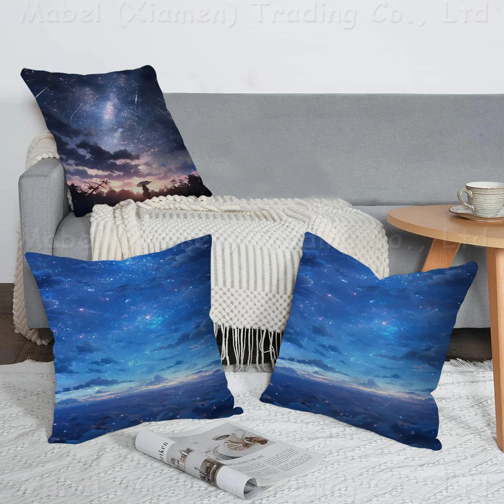 

Sky Painted Personalized Picture Text Home Decorative Pillows Household Gifts 45x45cm