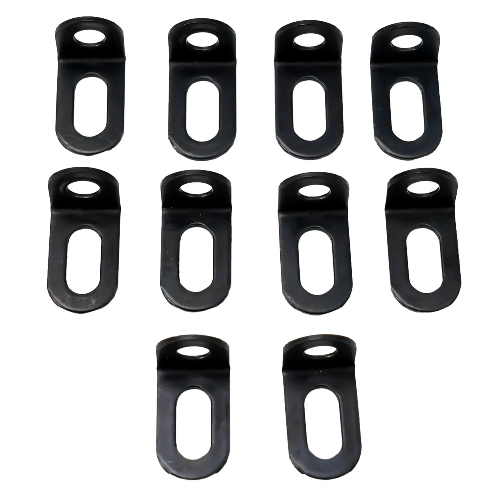 Enhance Furniture Stability with 10pcs Black Stainless Steel Corner Brackets L Shape Bracket for DIY Projects Enhance
