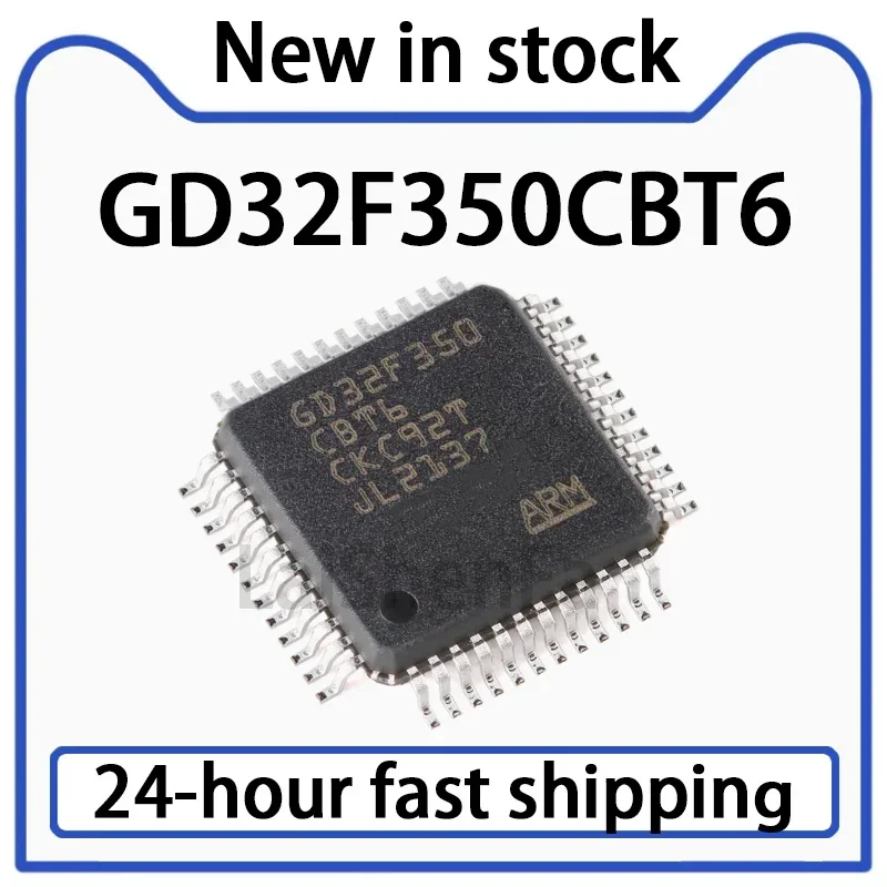 5PCS GD32F350CBT6 LQFP-48 ARM Cortex-M4 32-bit Microcontroller MCU Chip in Stock