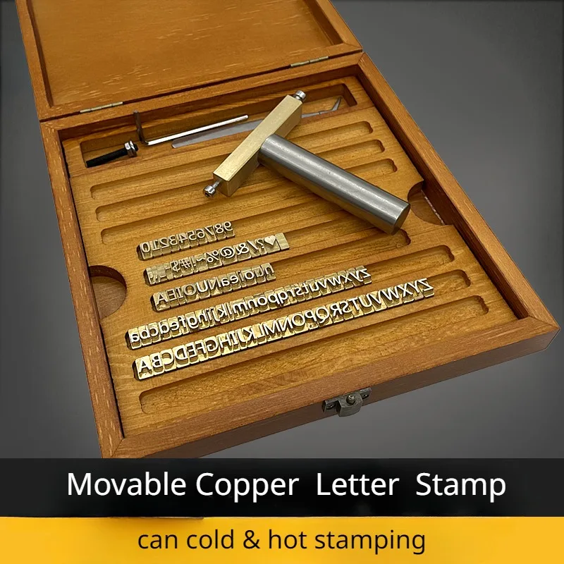 Movable Type Copper Letter Number Stamp Leather Alphabet Fixture Mold Hot Foil Stamping Craft Custom Logo Brass Press Carving