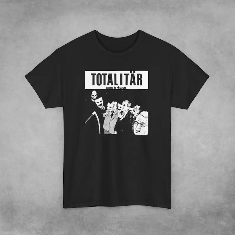 Totalitar Unisex T-Shirt - Swedish Punk Band Album Cover Tee - Crust Punk Merch for Gift - Hardcore Artist