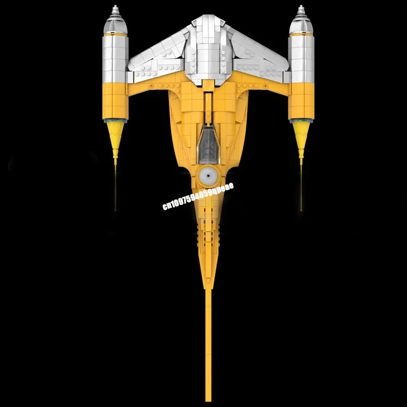Nowy 1170 Elementów Sławny Film Wojenny Star Battle Moc N1 Starfighter Airship Model DIY Kreatywne Pomysły Zabawki dla Dzieci Prezent Urodzinowy Puzzle na Zamówienie