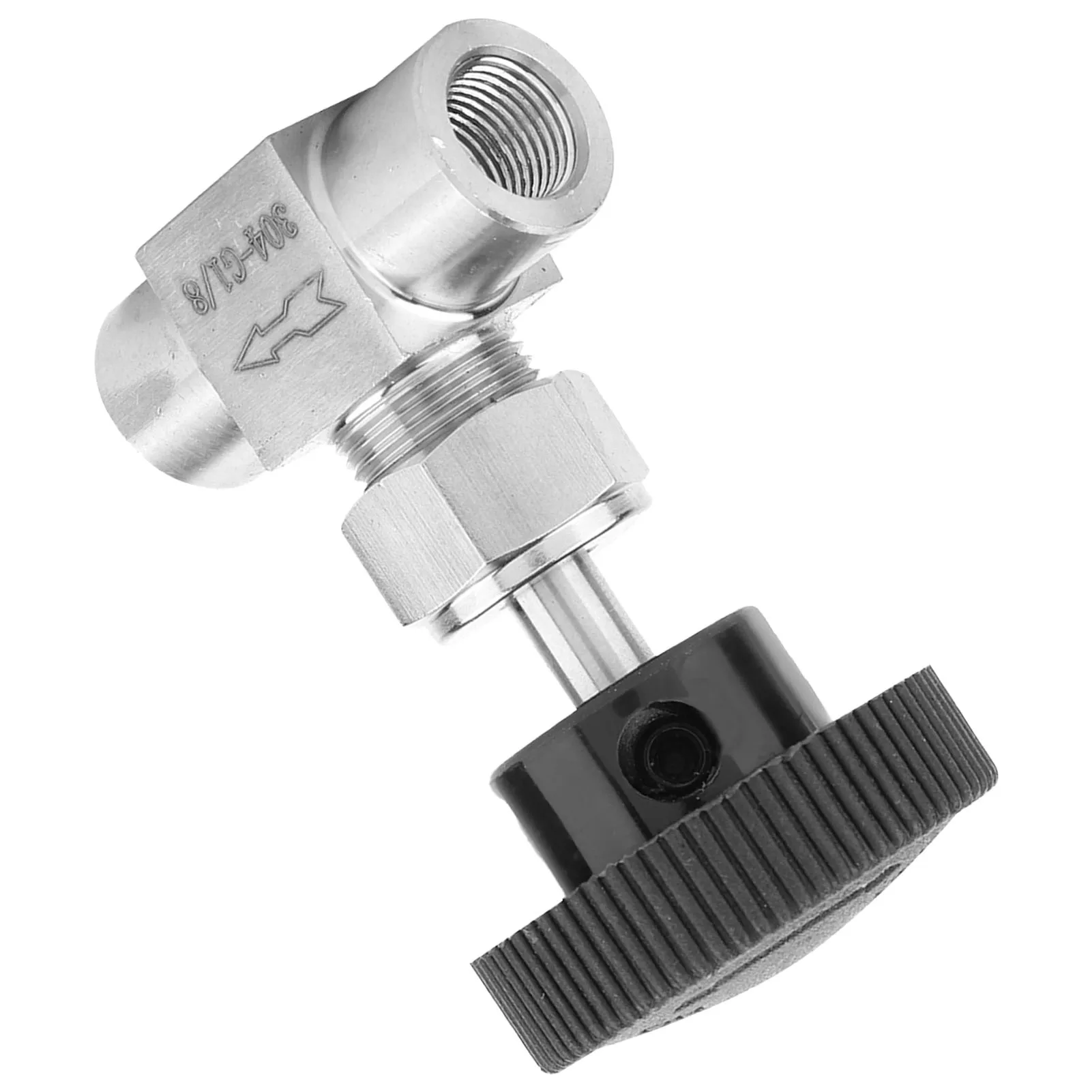 Válvula de agulha reta de rosca fêmea BSPP de aço inoxidável para transmissão de óleo de gás de água (tipo A)