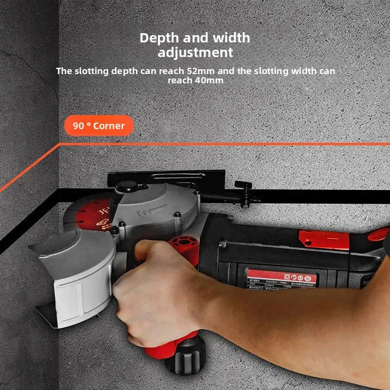 133 Grooving Machine Multi-piece One-time Molding Cement Concrete Red Brick Wall Dust-free Grooving Machine