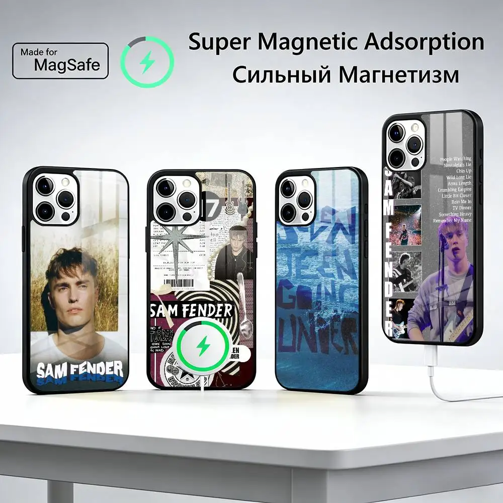 

Singer S-Sam Fender For Magsafe Phone Case for iPhone 17 16 15 14 13 12 11 Series Wireless Charging