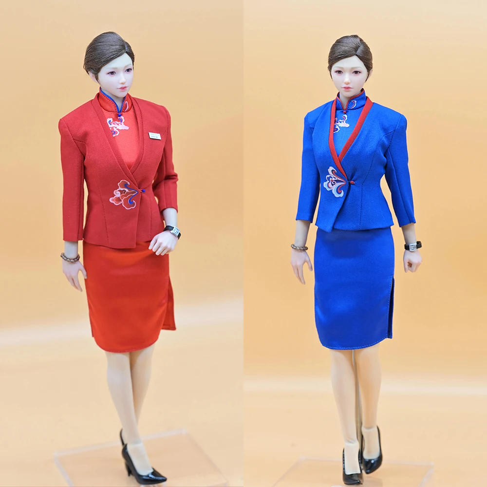 

【Сделано 60 дней】1/6 масштаб D Airlines Lingyan Flight Attendant женский набор Cheongsam для 12 "фигурки модель игрушки DIY