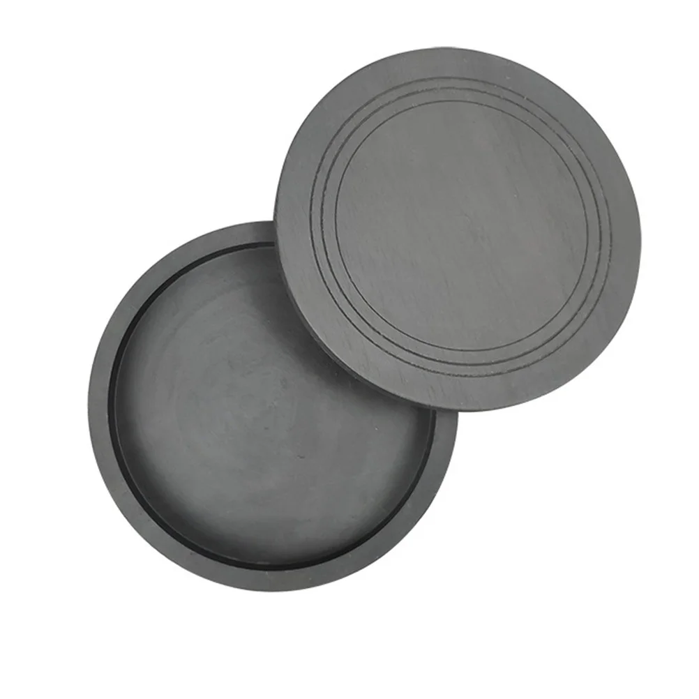 

4 Inch Circular Chinese Inkstone Calligraphy Ink Grinding Stone Traditional Inkstone with Lid Portable Durable
