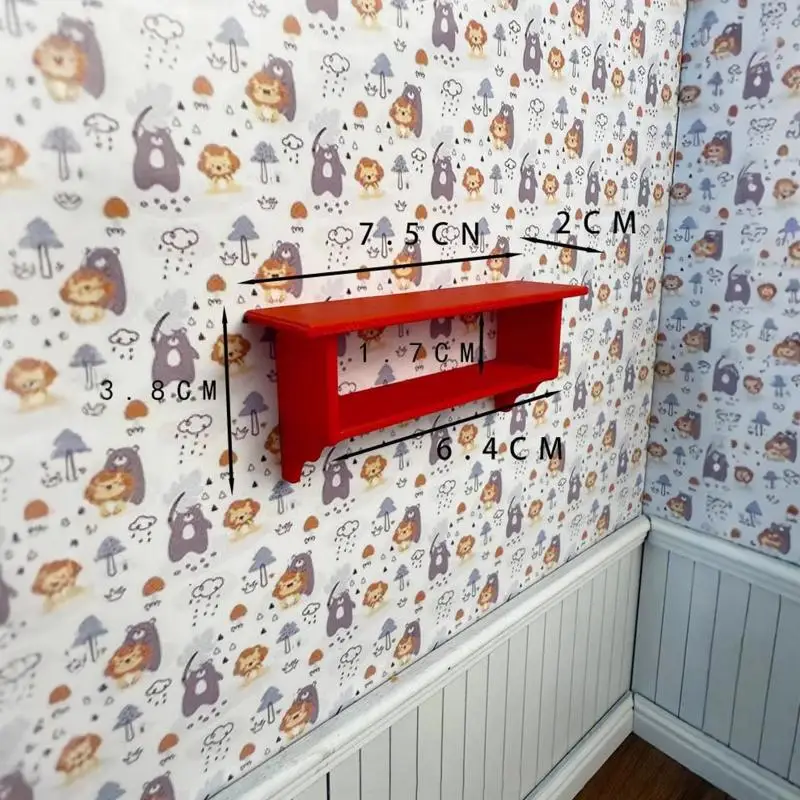 Półka ścienna do domku dla lalek z 12 przegródkami, plastikowa, uroczy organizer, akcesorium do scenek miniaturowych OB11, rekwizyt do fotografii.