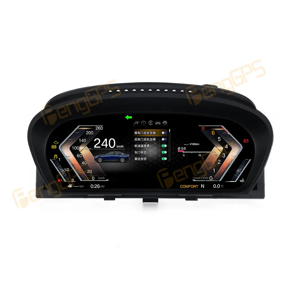 12.3 inch Linux Dashboard For BMW X5 Series E70 E71 2006-2013 CCC/CIC Instrument Car LCD Cluster Pad Virtual CockPit Speedometer