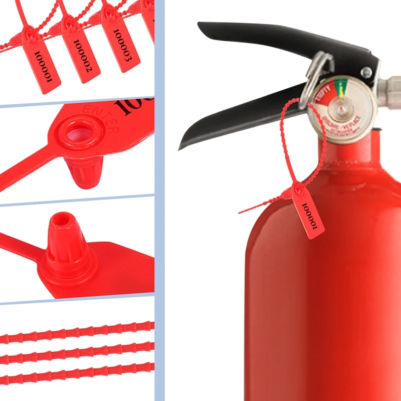 ABNO-1000 Pieces Fire Extinguisher Label Manipulating Seal Polypropylene Plastic, Anti-Operation Seal,Safety Seal 250Mm