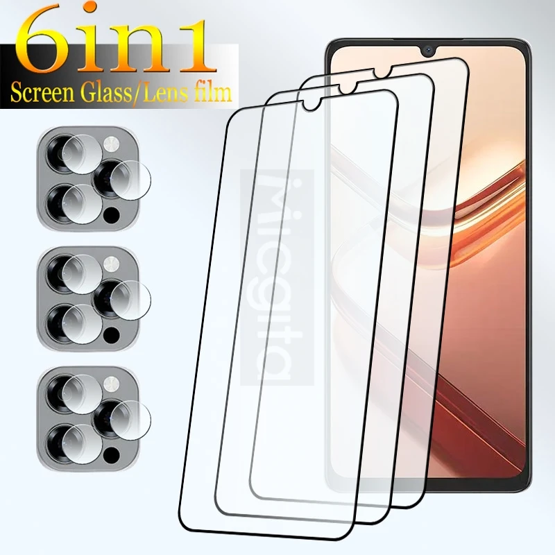 3 + 3/для Doogee Note 58 Pro Защитное стекло для экрана 9H против царапин Note 58, передняя пленка + мягкое волокно, пленка для объектива камеры