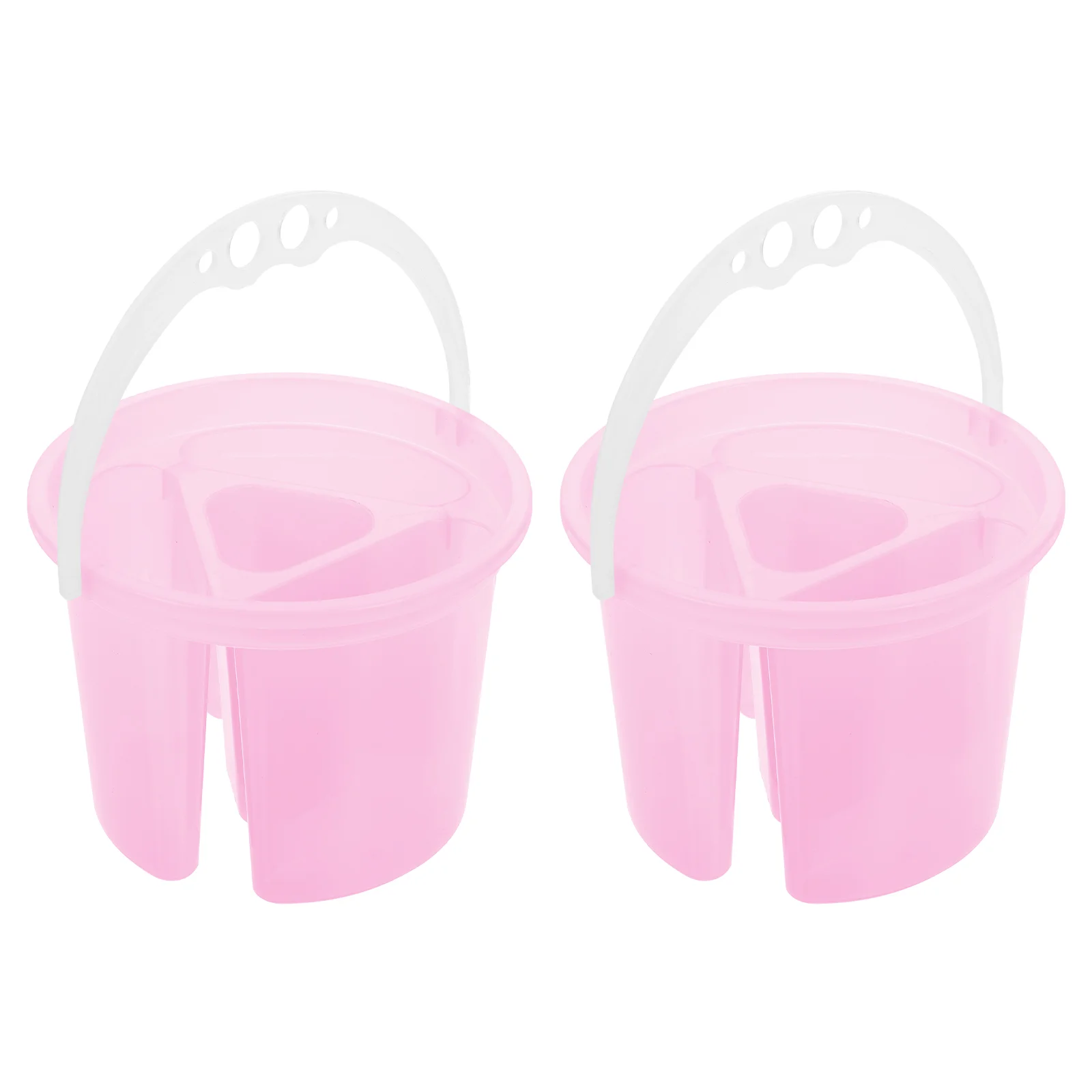 2 Pcs Pencil Bucket Paint Brush Basins Washer Portable Tanks Detergent Holder Plastic Artist Car Kit