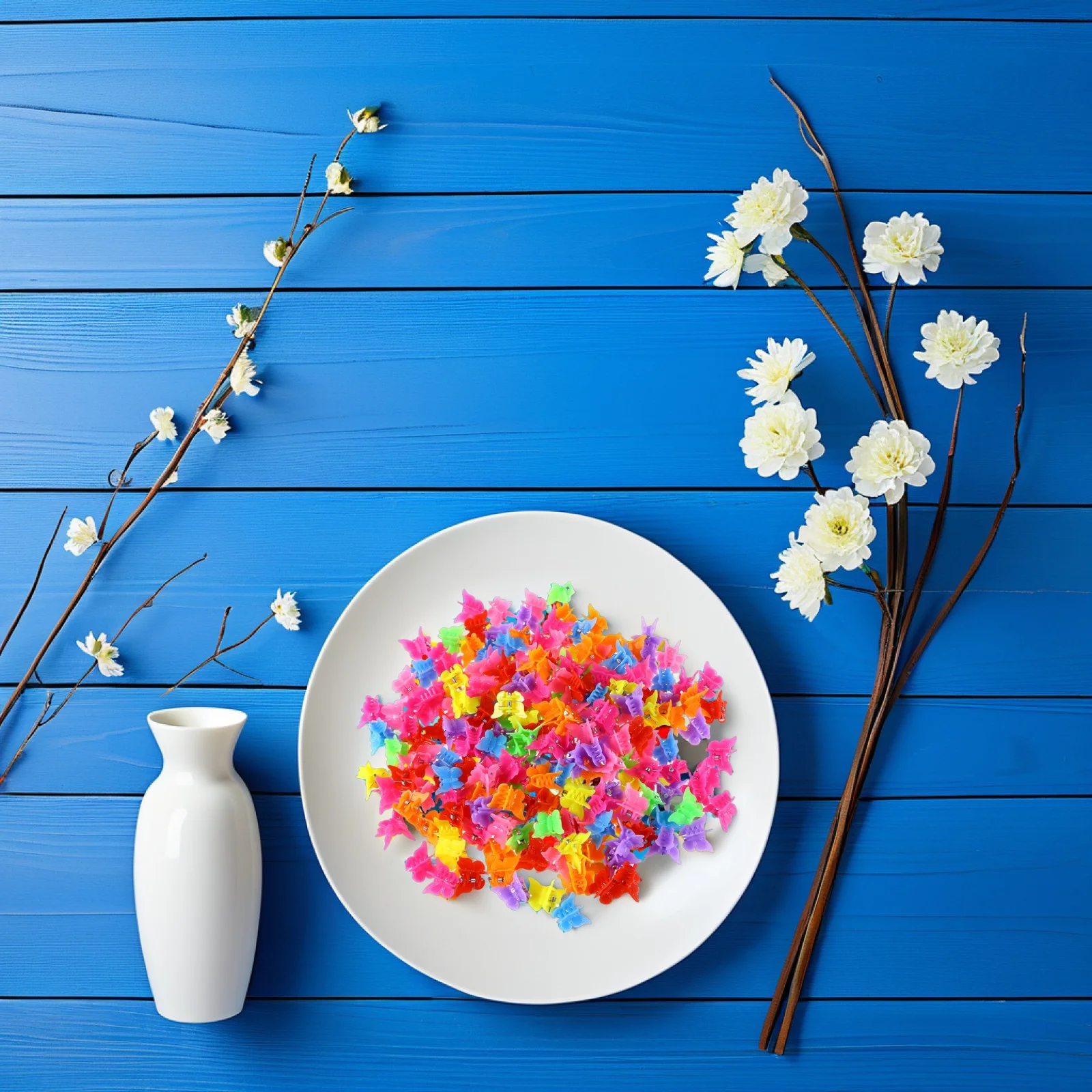 

100 шт. детские заколки для волос, мини-заколки с челюстью, разные цвета, прочный пластиковый металлический пружинный дизайн, легко держать, резка