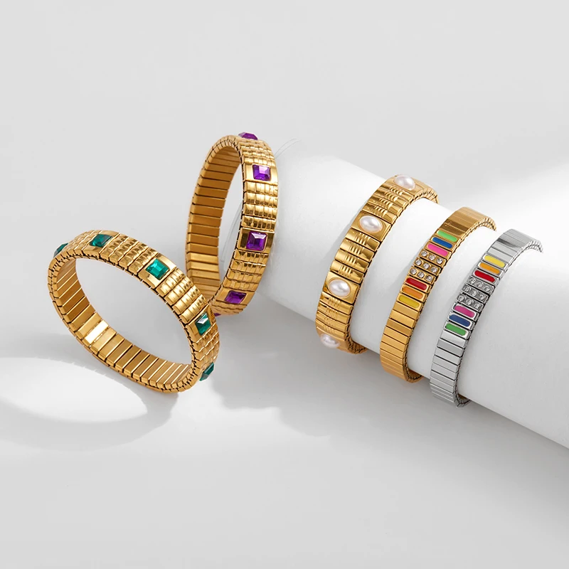 Edelstahl Elastisches Seil-Armband für Frauen Minimalistischer Alltagsschmuck für Mädchen Hochwertige Geschenke Bestseller