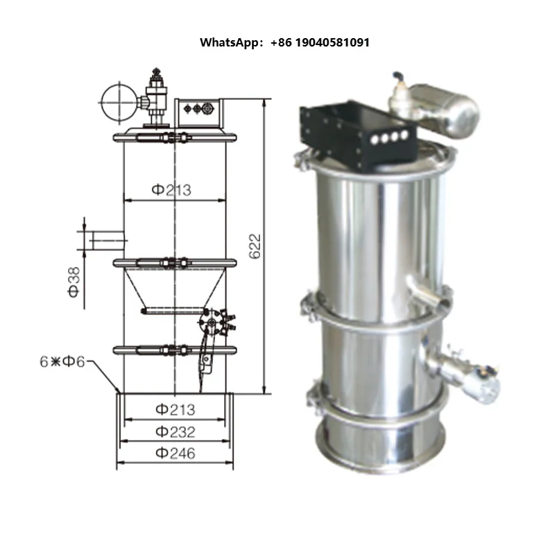 Vacuum Suction Conveyor for Sugar/ Grain in Food Industry