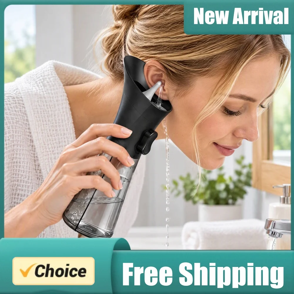 Ear Cleaner Ear Wax Removal Kit Professional Manual Ear Irrigation System，One-Hand Operation Home Use, Easy to Use